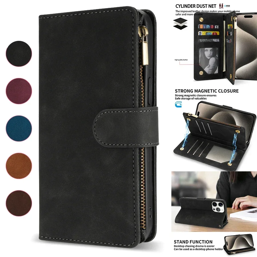 Tech Accessories Iphone - Étui portefeuille en cuir à rabat
