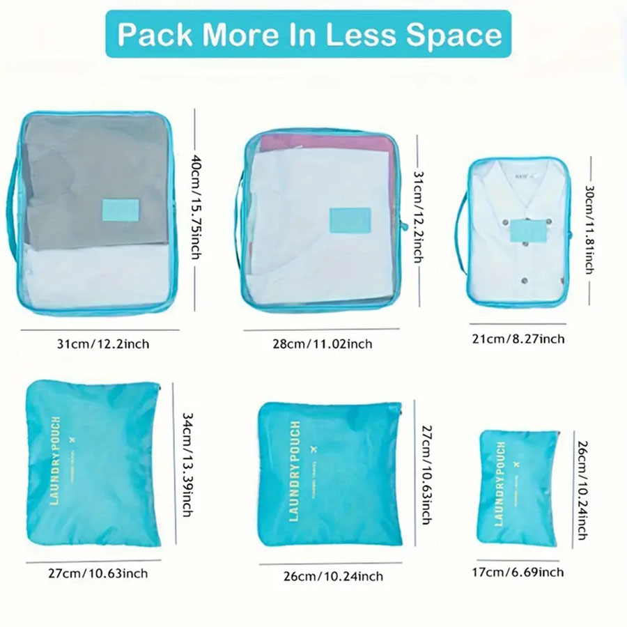 6 pièces organisateur de voyag - Tech Accessories Travel Bag avis et prix