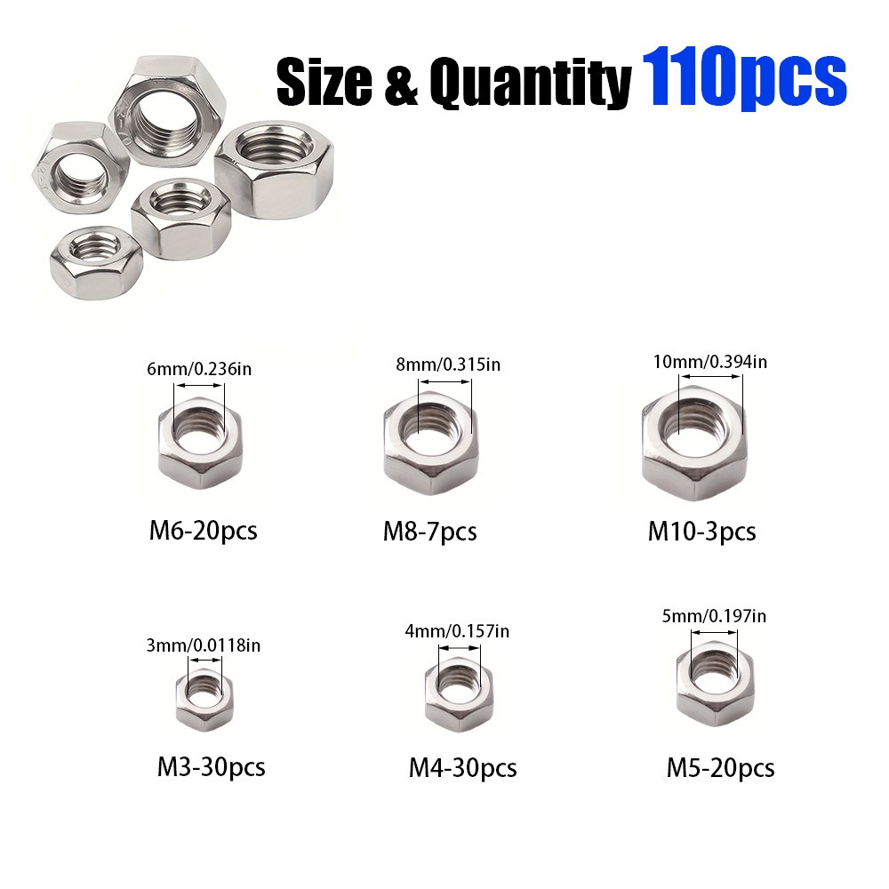 Ensemble de 110 écrous hexagon - Tech House Accessories avis et prix